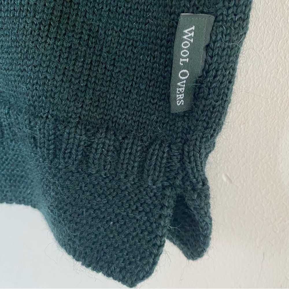 Woolovers | Long Forest Green Wool Waistcoat Sweater Vest | XL - Picture 6 of 10